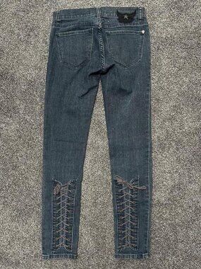 Andrew Charles Skinny Jeans With Corset Tie